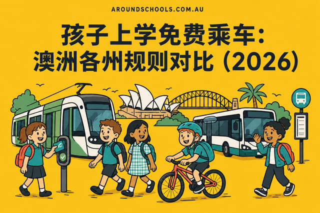 孩子上学免费乘车：澳洲各州规则对比（2026）
