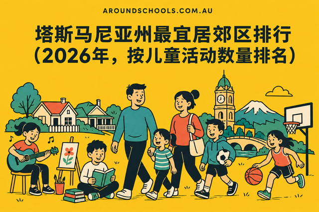 塔斯马尼亚州最宜居郊区排行(2026年,按儿童活动数量排名)