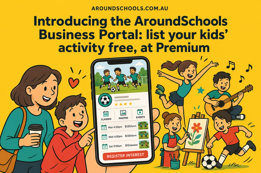 Introducing the AroundSchools Business Portal: list your kids' activity free, at Premium