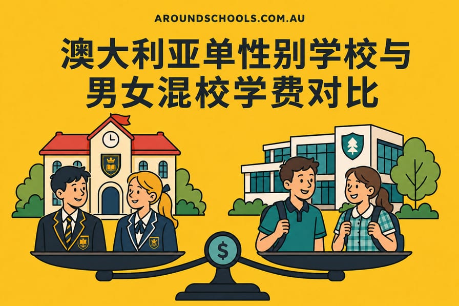 澳大利亚单性别学校与男女混校学费对比