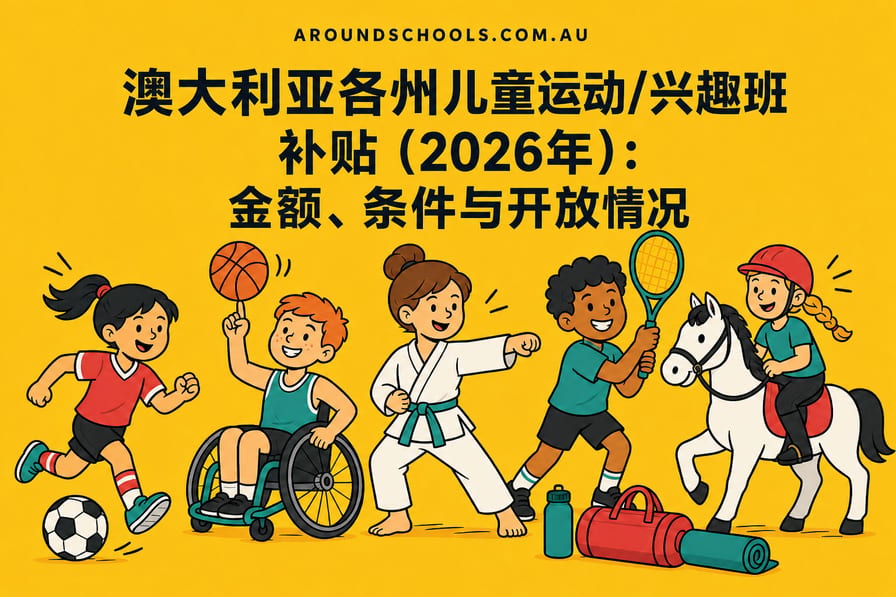 澳大利亚各州儿童运动/兴趣班补贴（2026年）：金额、条件与开放情况