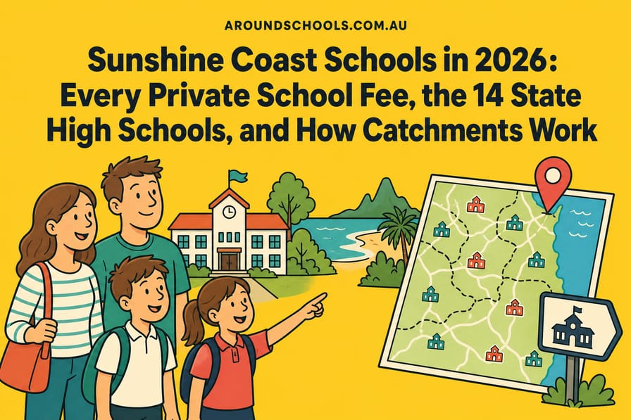 Sunshine Coast Schools in 2026: Every Private School Fee, the 14 State High Schools, and How Catchments Work