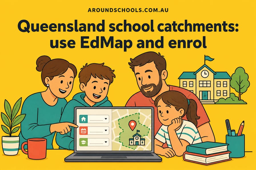 Queensland school catchments: use EdMap and enrol