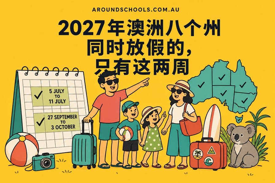 2027年澳洲八个州同时放假的，只有这两周