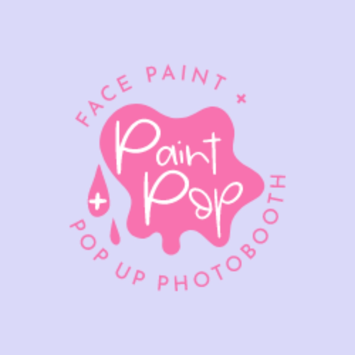 Paint + Pop: Face Painting + Pop Up Photobooth logo