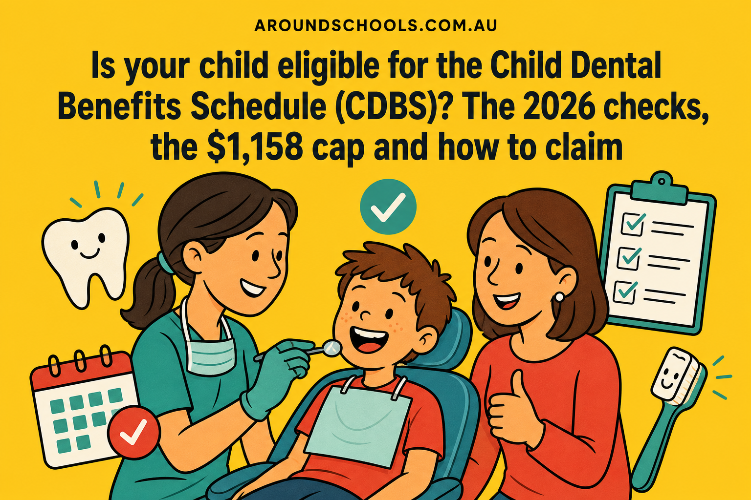 Is your child eligible for the Child Dental Benefits Schedule (CDBS)? The 2026 checks, the $1,158 cap and how to claim