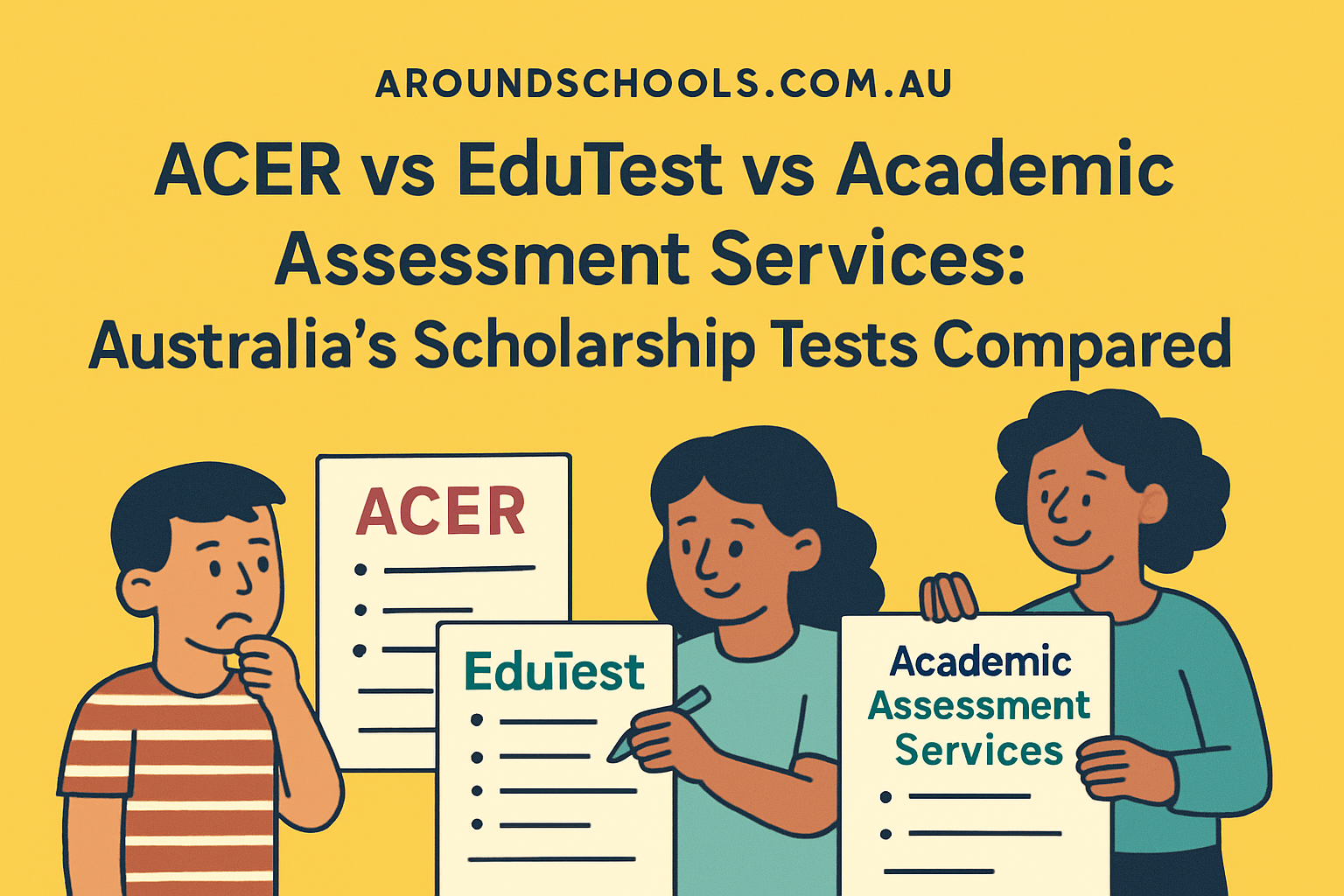 ACER vs EduTest vs Academic Assessment Services: Australia's Scholarship Tests Compared